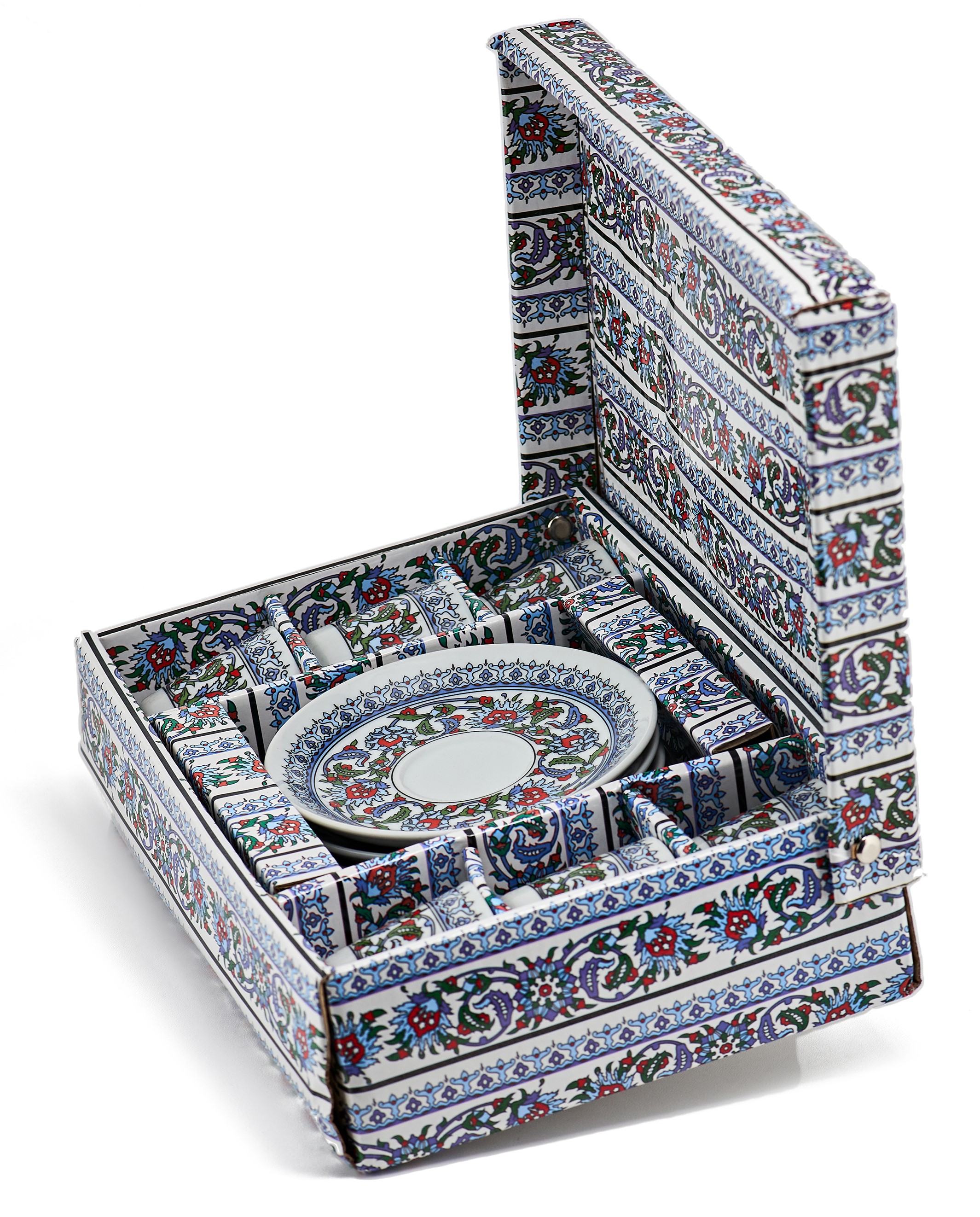 Турецкий набор керамика (С орнаментом синий) фото #32